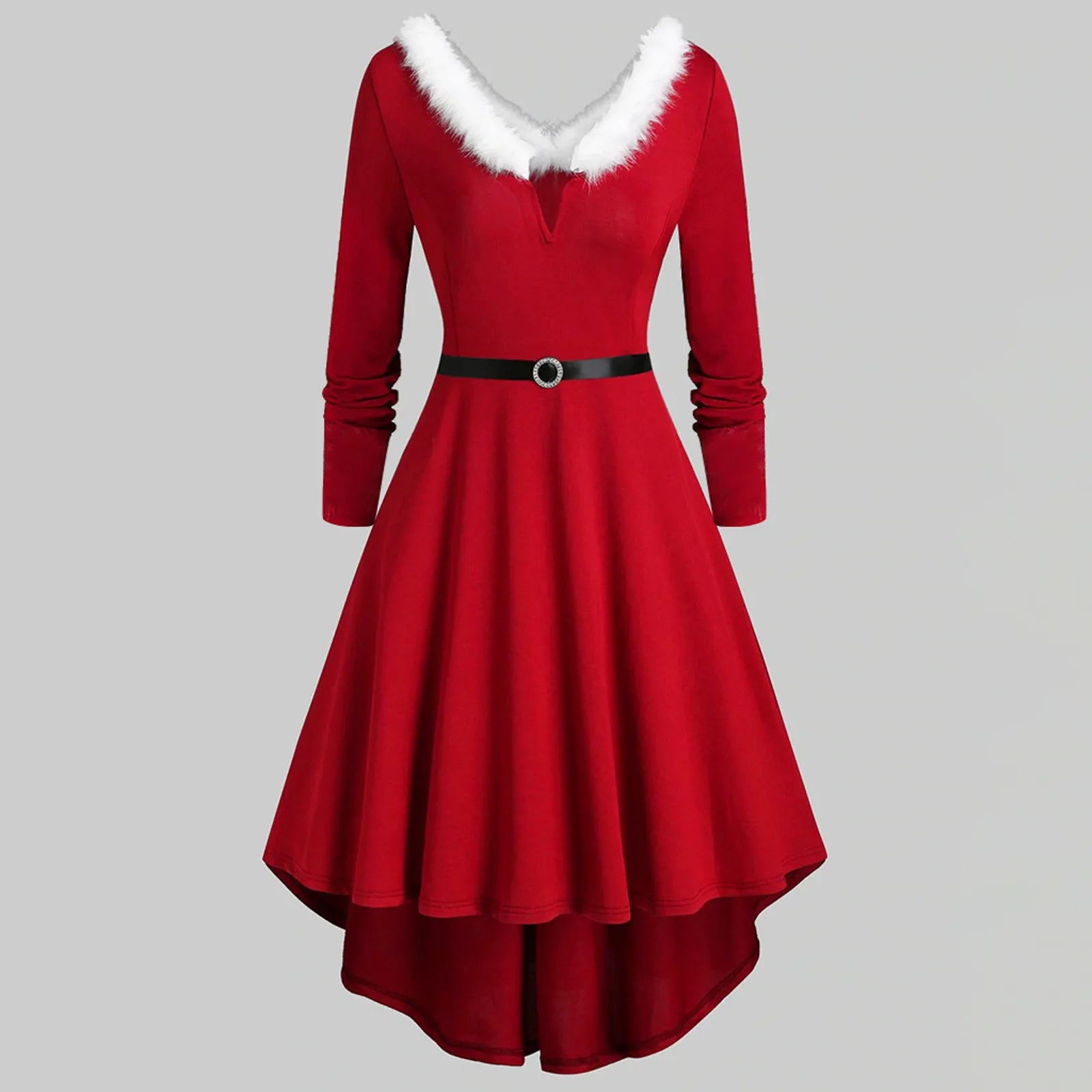 Plus Size Sexy V-Neck Christmas Dress - Image 9