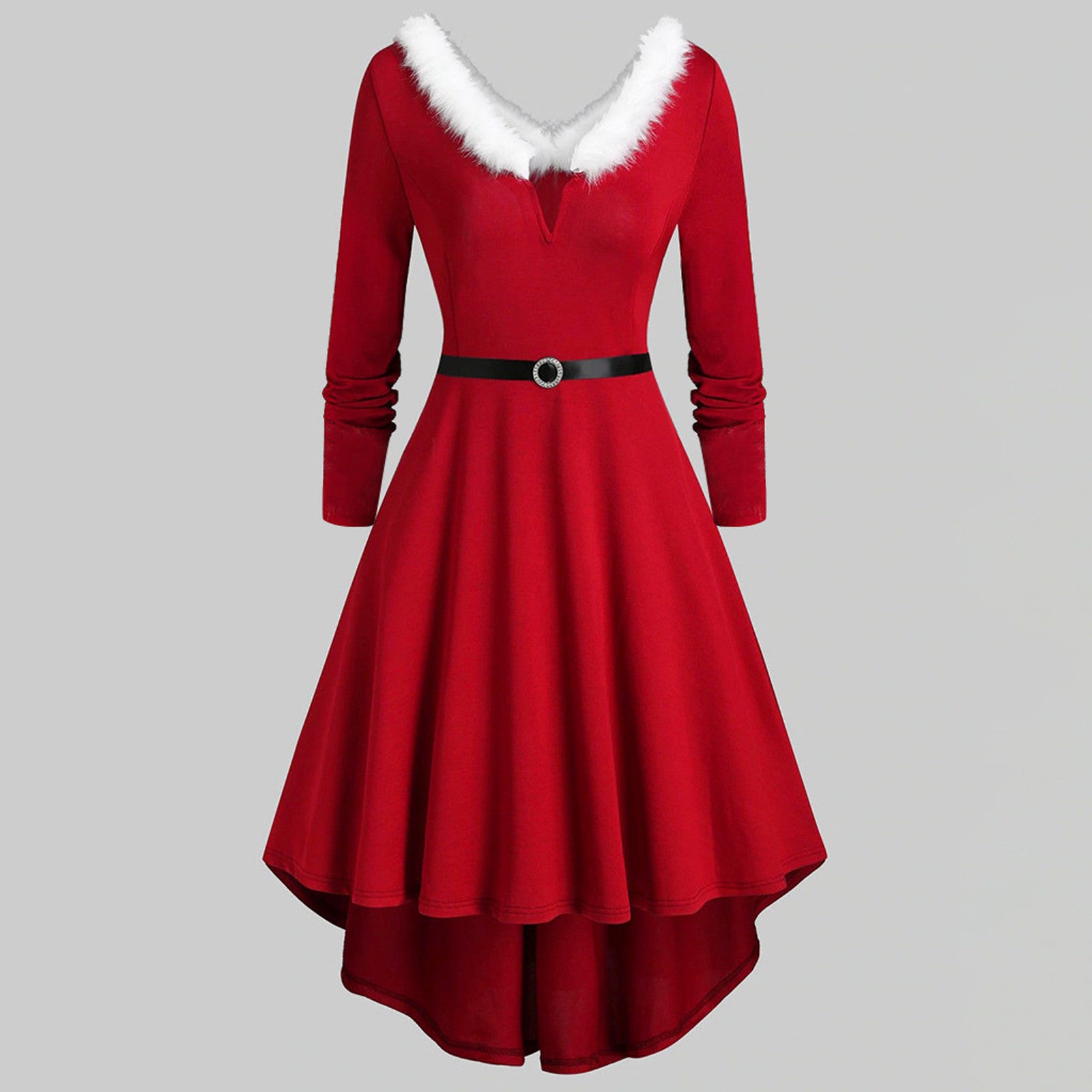 Plus Size Sexy V-Neck Christmas Dress - Image 19