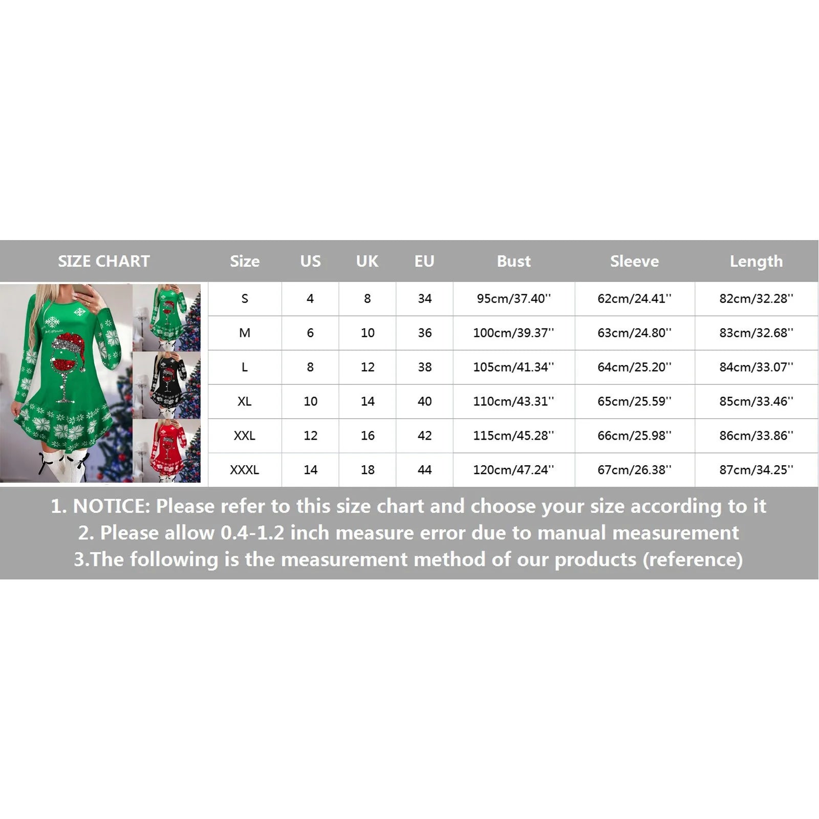Festive Long-Sleeve Casual Christmas Dress for Women - Image 7