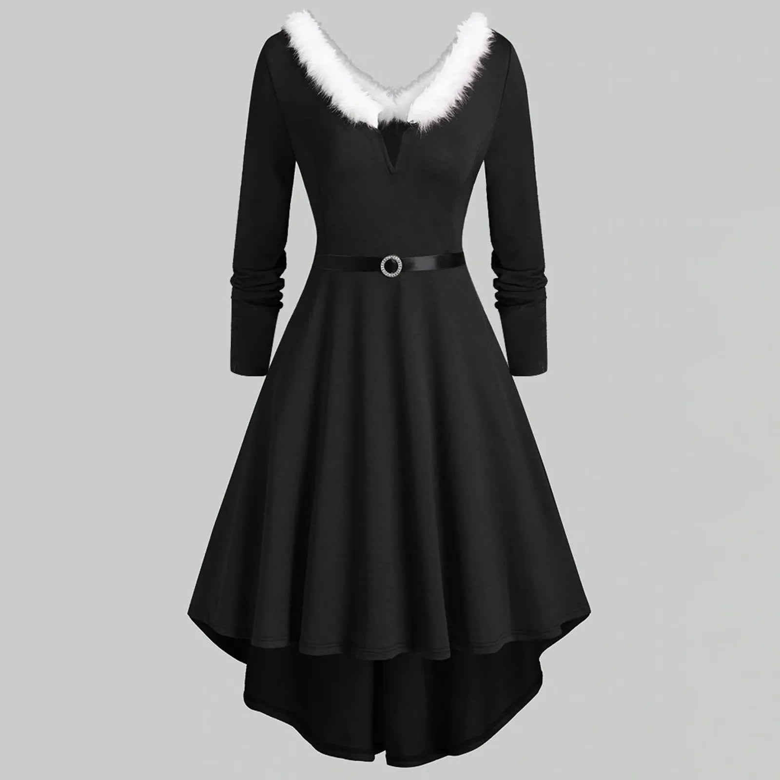 Plus Size Sexy V-Neck Christmas Dress - Image 5