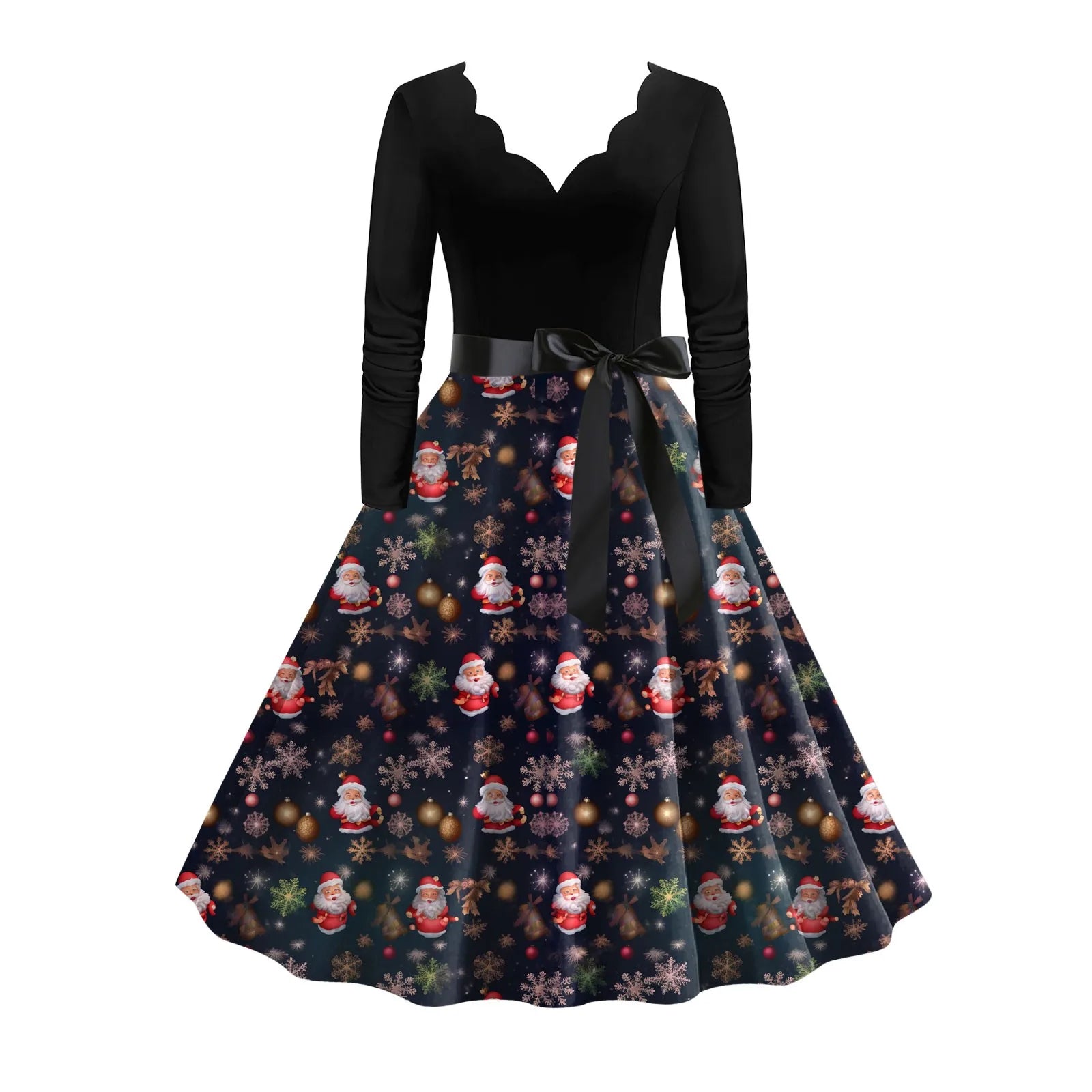 Charming Vintage Christmas A-Line Dresses for Women - Image 11