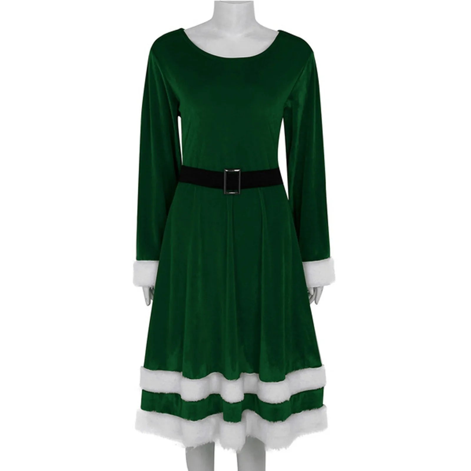 Festive Velvet Santa Dress for Holiday Parties - Image 10