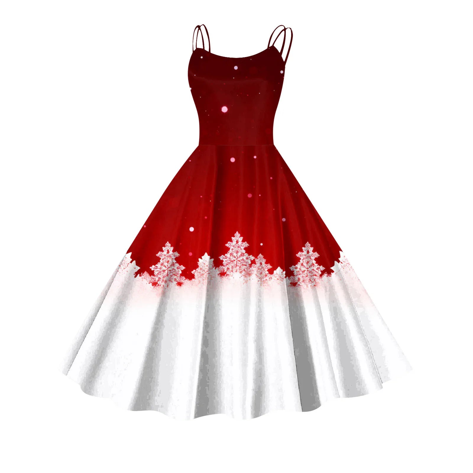 Vintage 1950s Christmas Sling Dress - Festive A-Line - Image 11