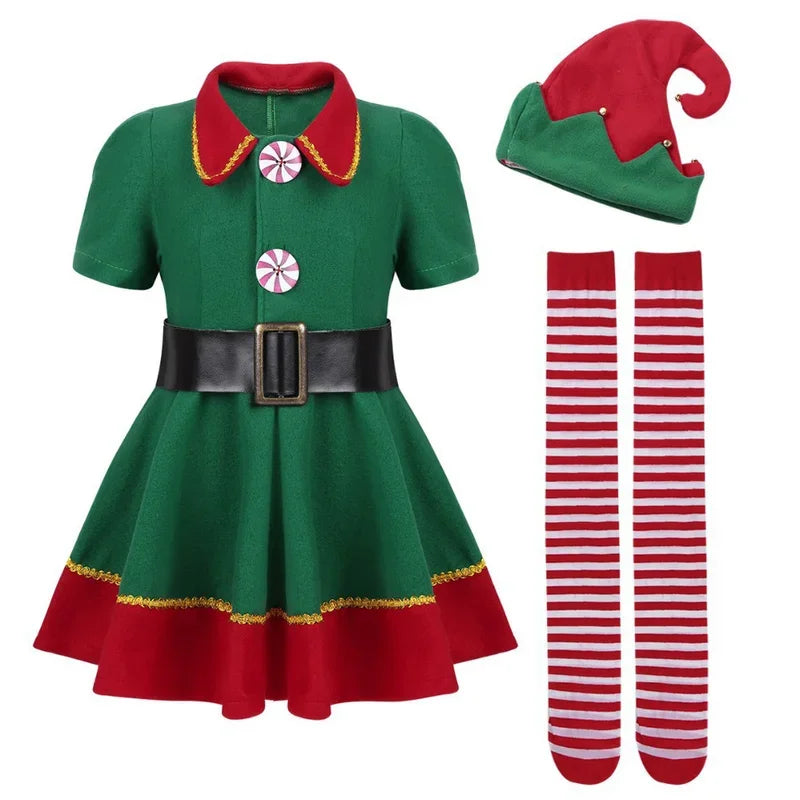Festive Santa Cosplay Costume for Kids - Image 8