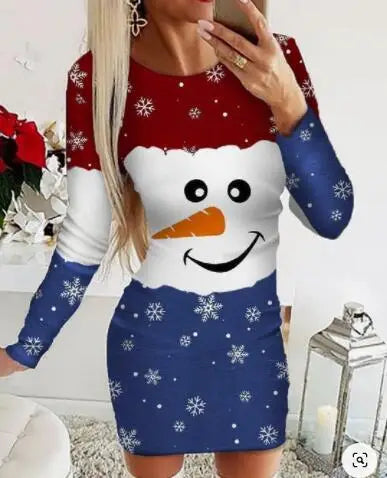 Chic Plaid Print Christmas Mini Dress - Image 4
