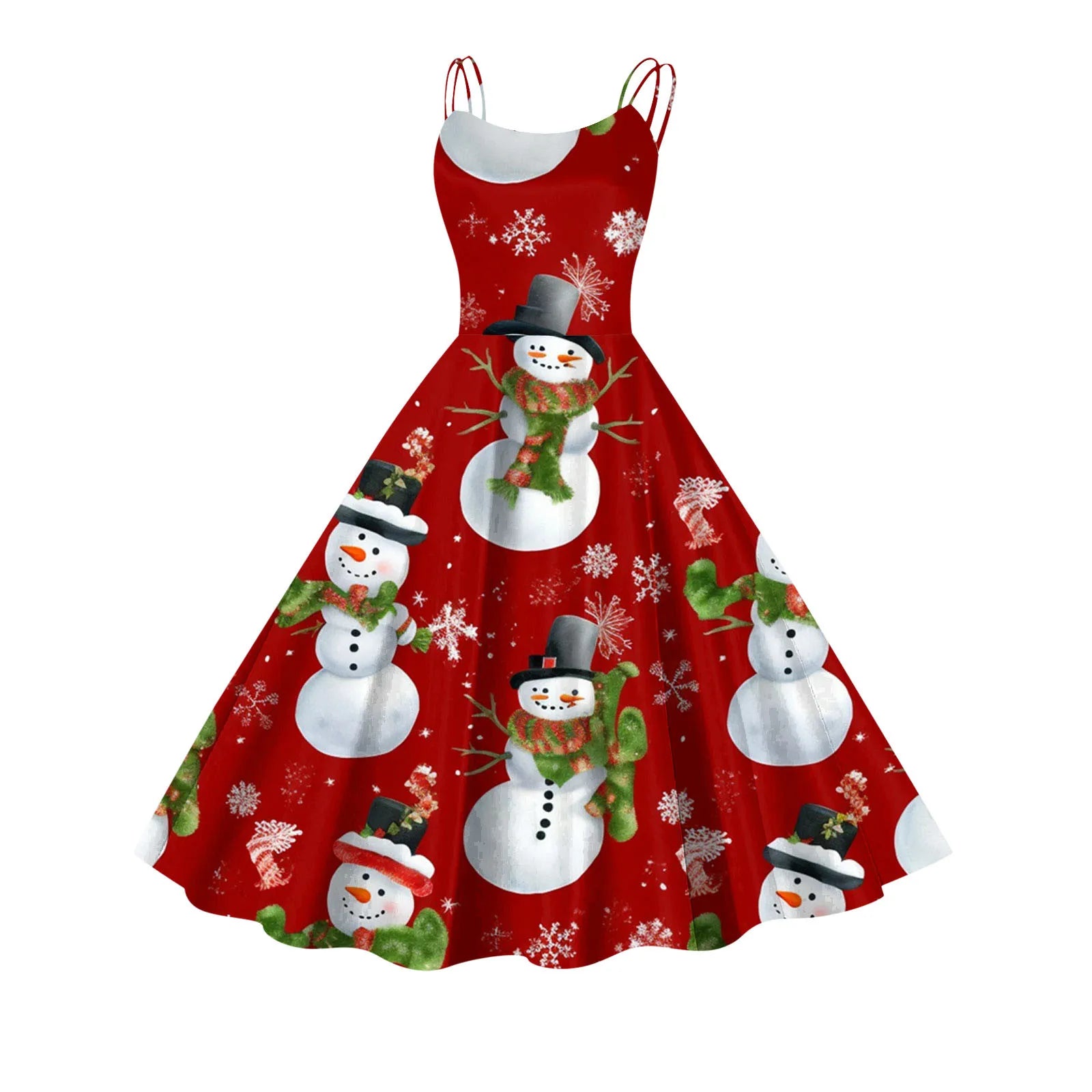 Vintage 1950s Christmas Sling Dress - Festive A-Line - Image 12