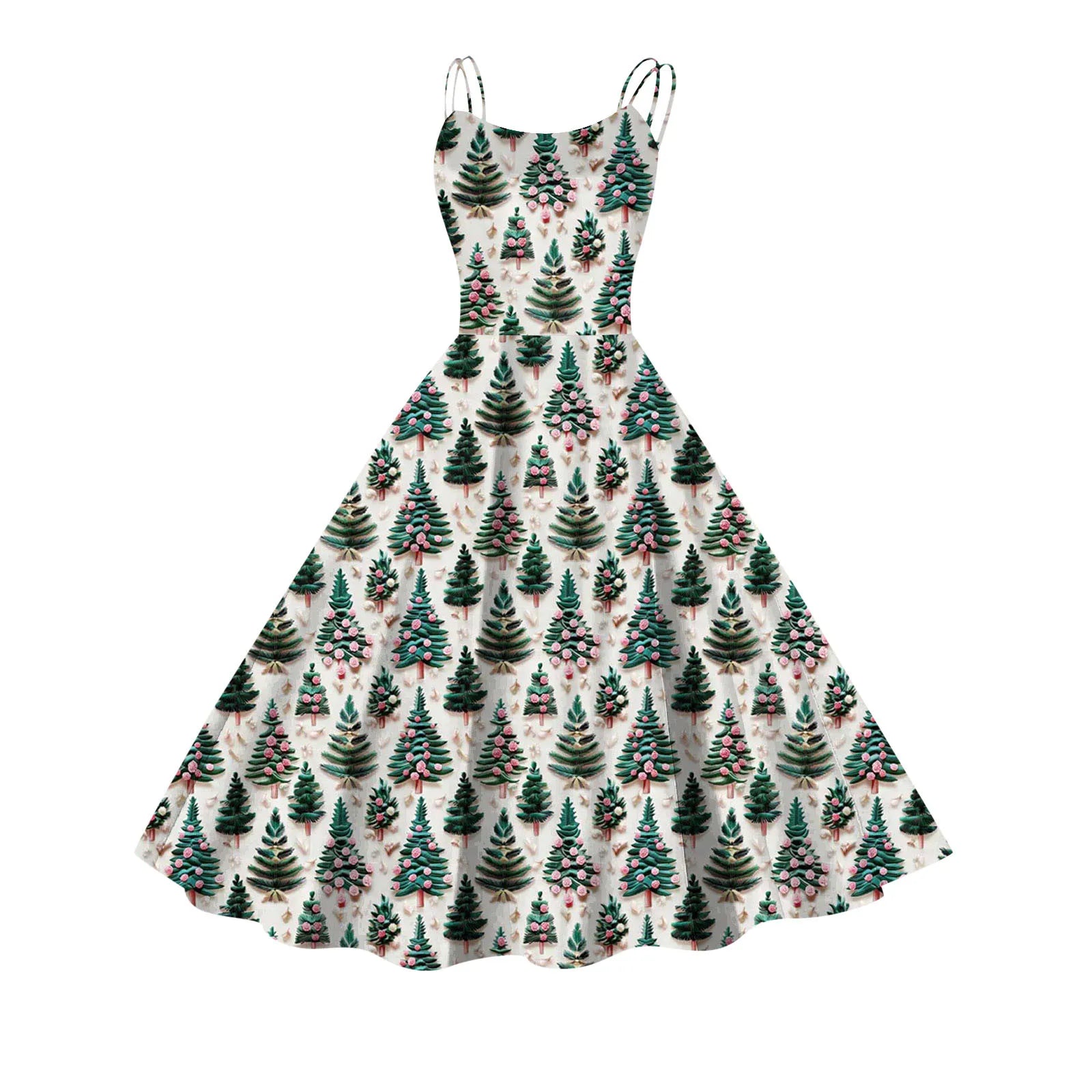Vintage Christmas Swing Dress for Festive Parties - Image 16