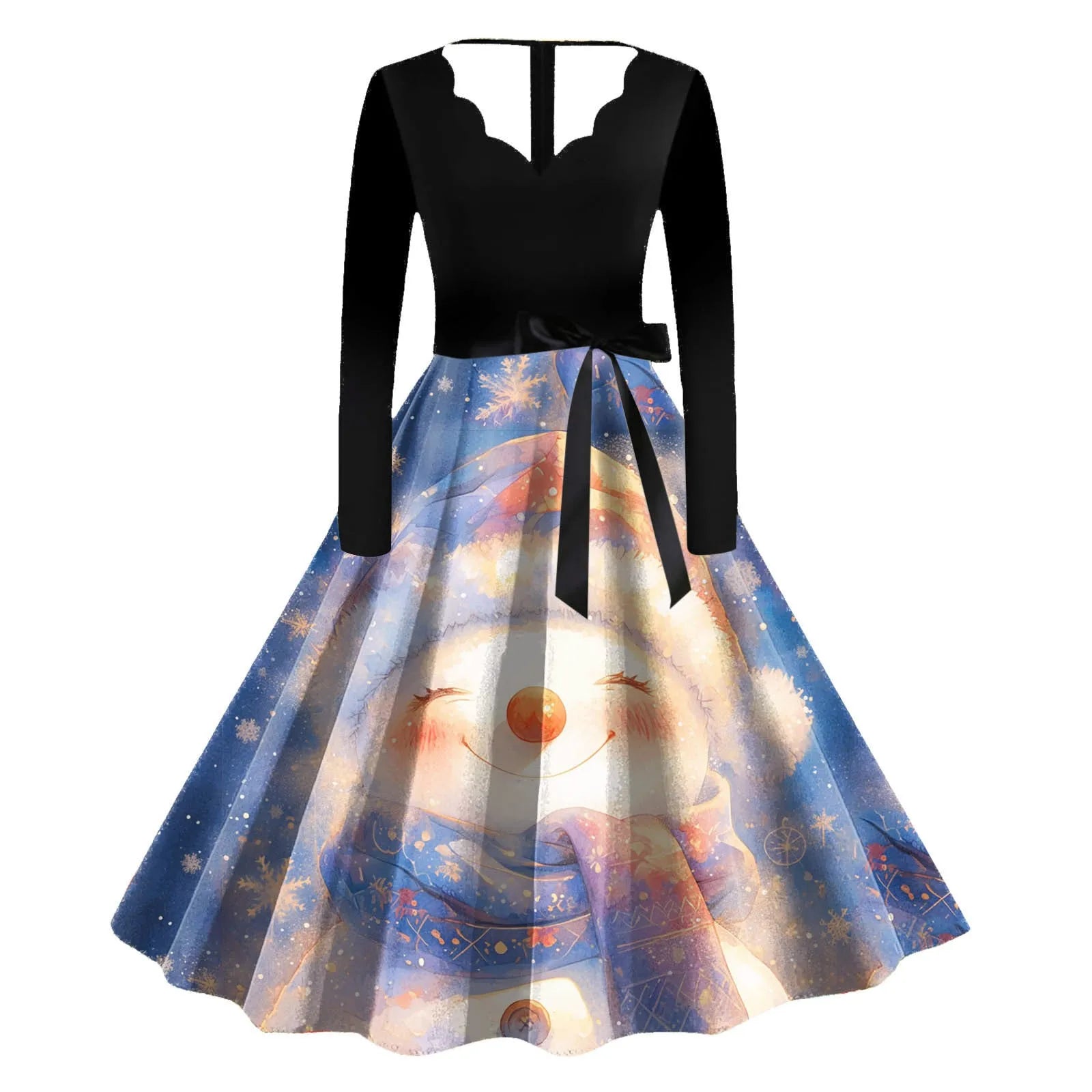 Vintage Christmas A-Line Dress for Festive Celebrations - Image 16