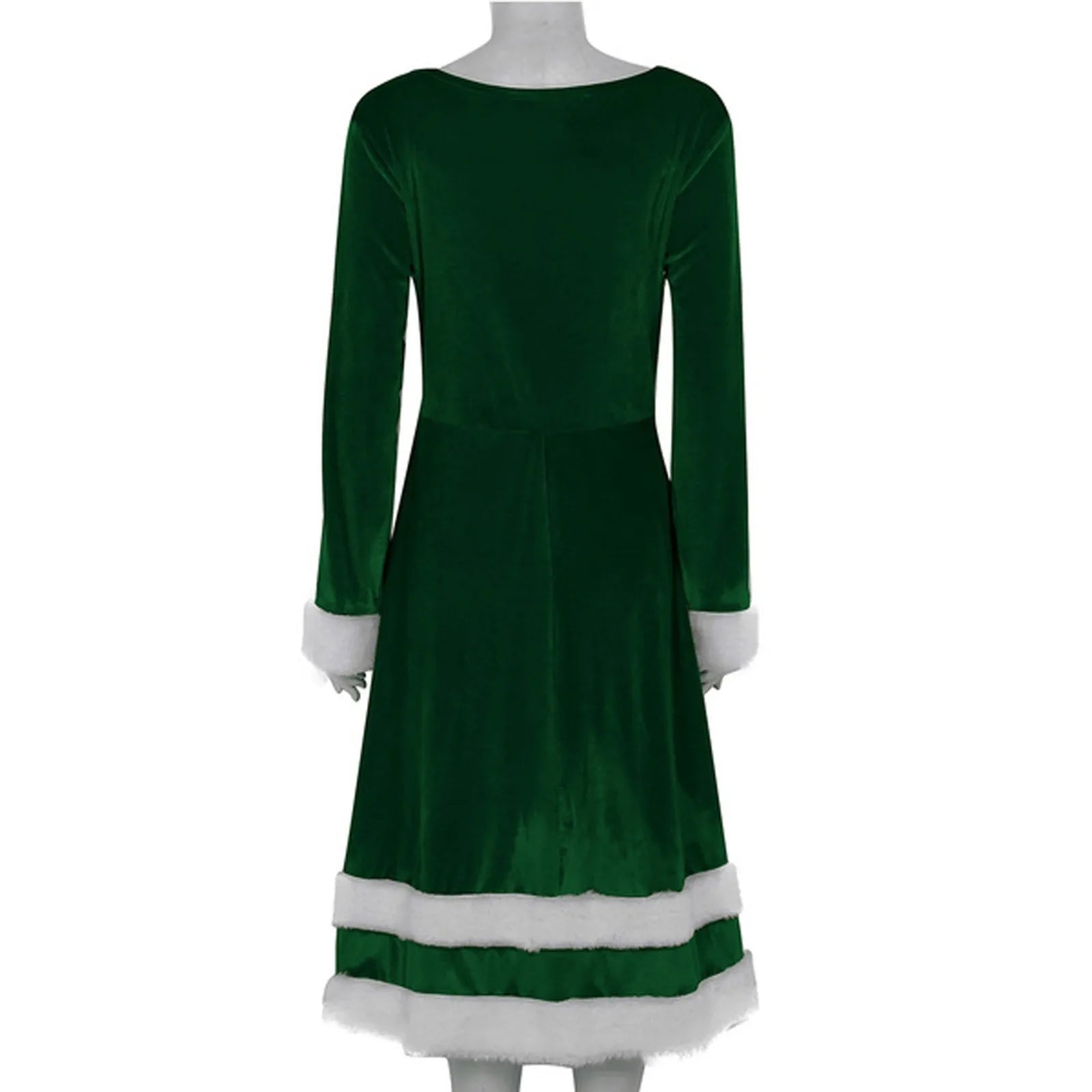 Festive Velvet Santa Dress for Holiday Parties - Image 6