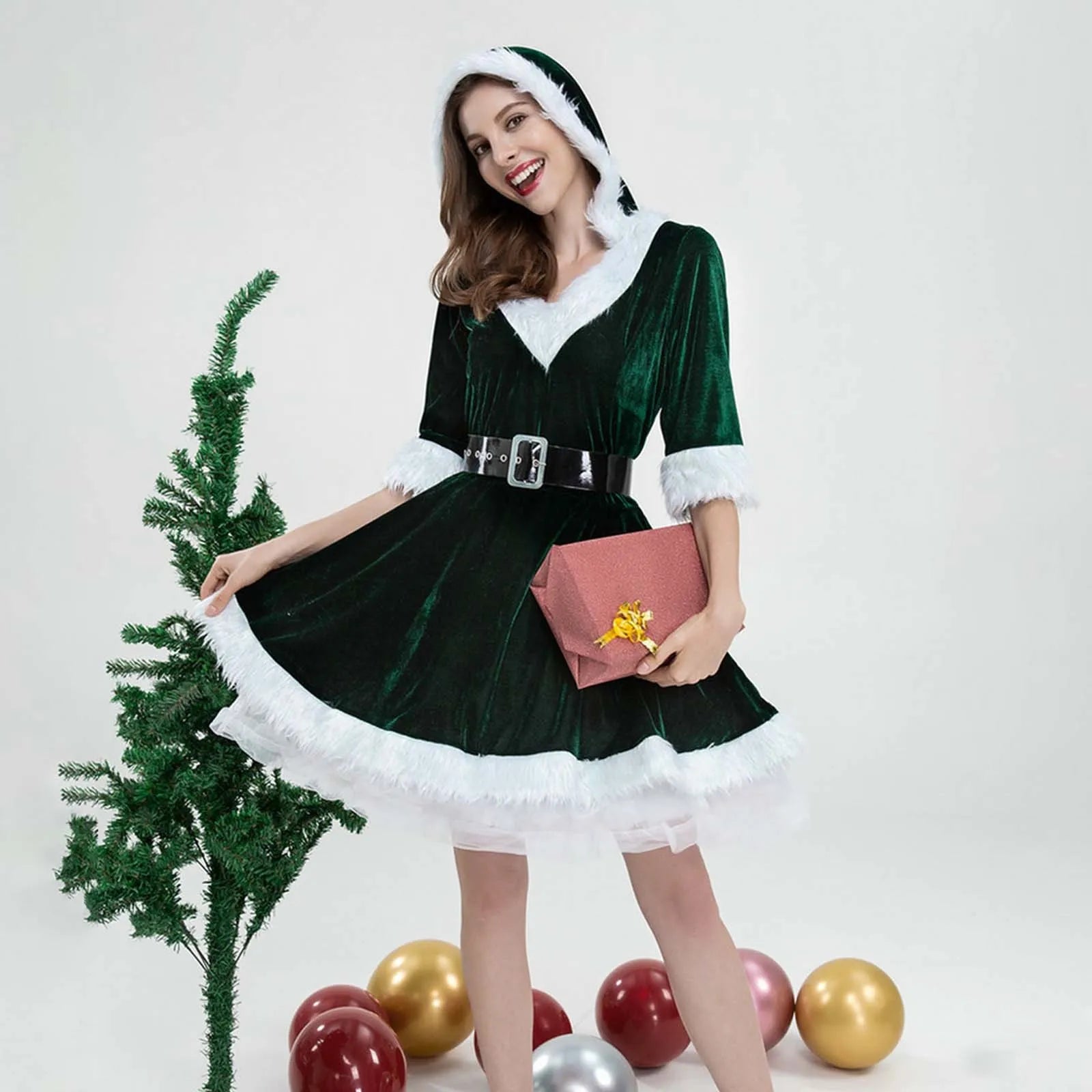 Festive Santa Claus Costume Set for Women - Image 5