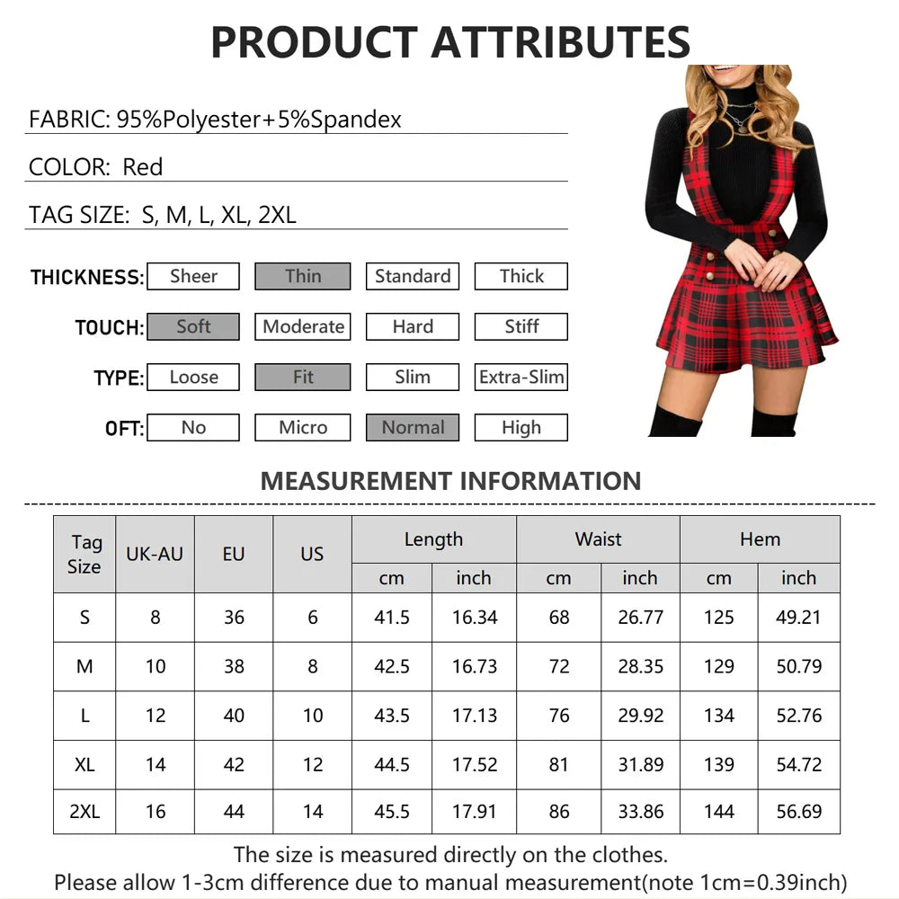 Festive Plaid Sleeveless Dress for Holiday Cheer - Image 4