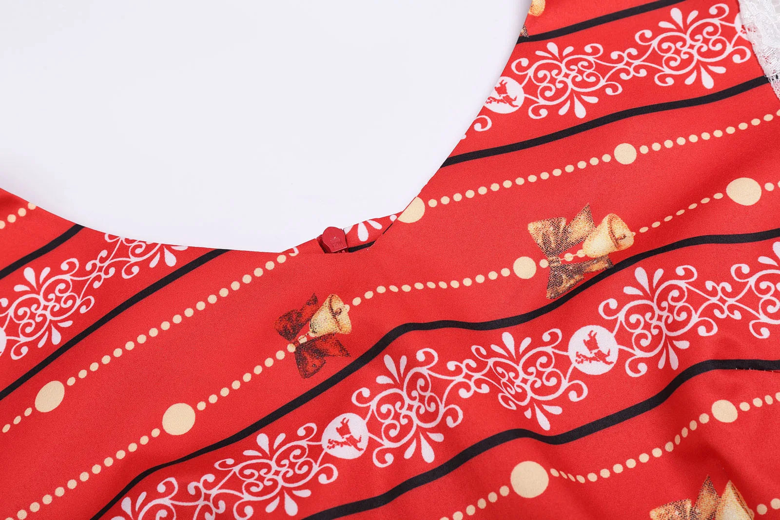 Vintage Lace Christmas Party Dress for Women - Image 4