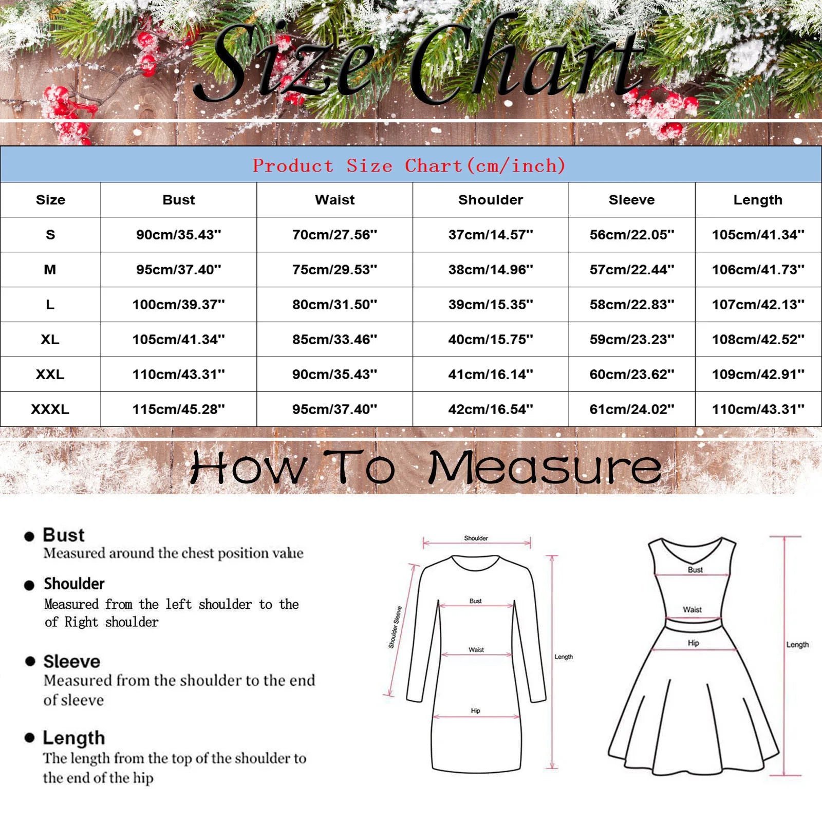 Festive Santa Print V-Neck Long Sleeve Dress - Image 7