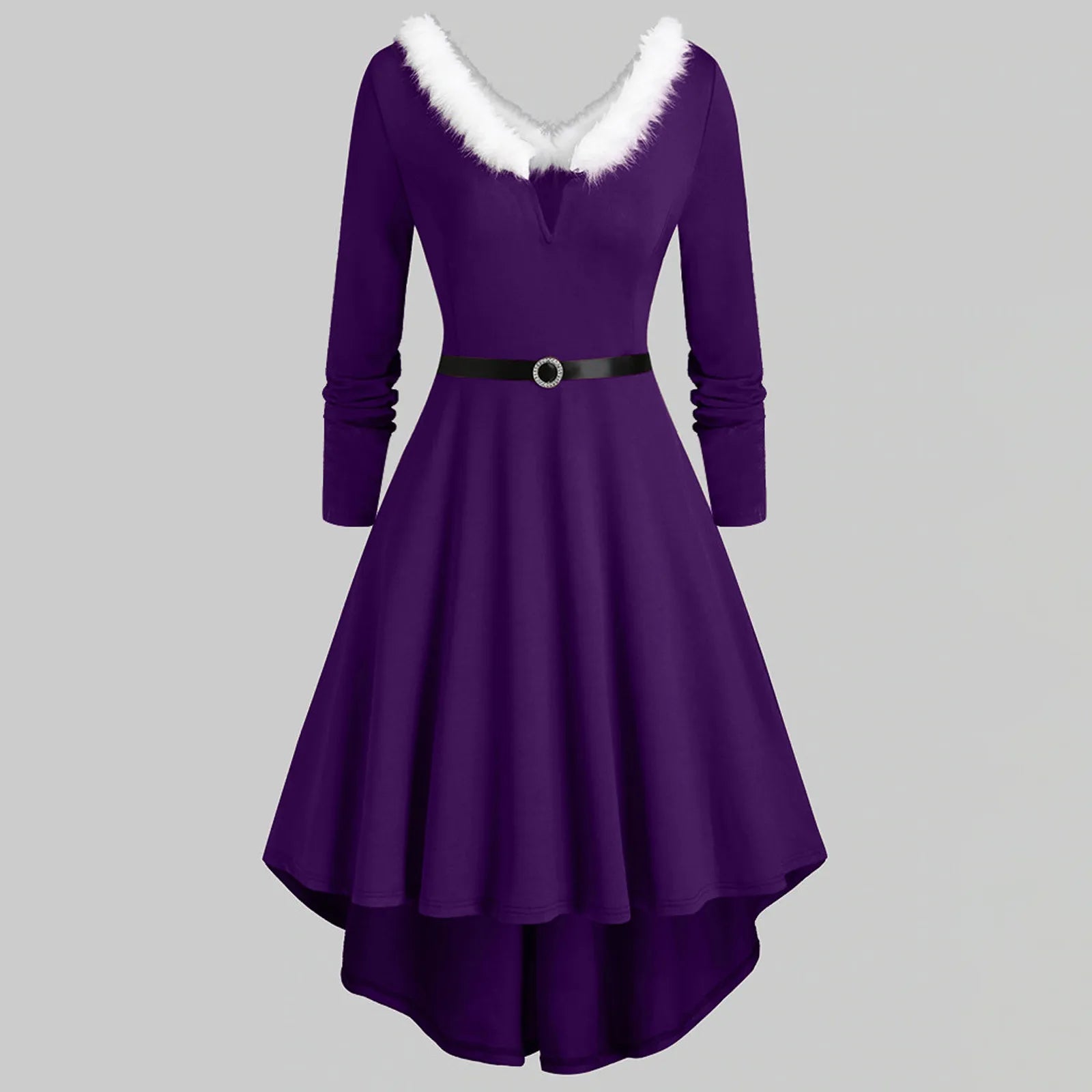 Plus Size Sexy V-Neck Christmas Dress - Image 10