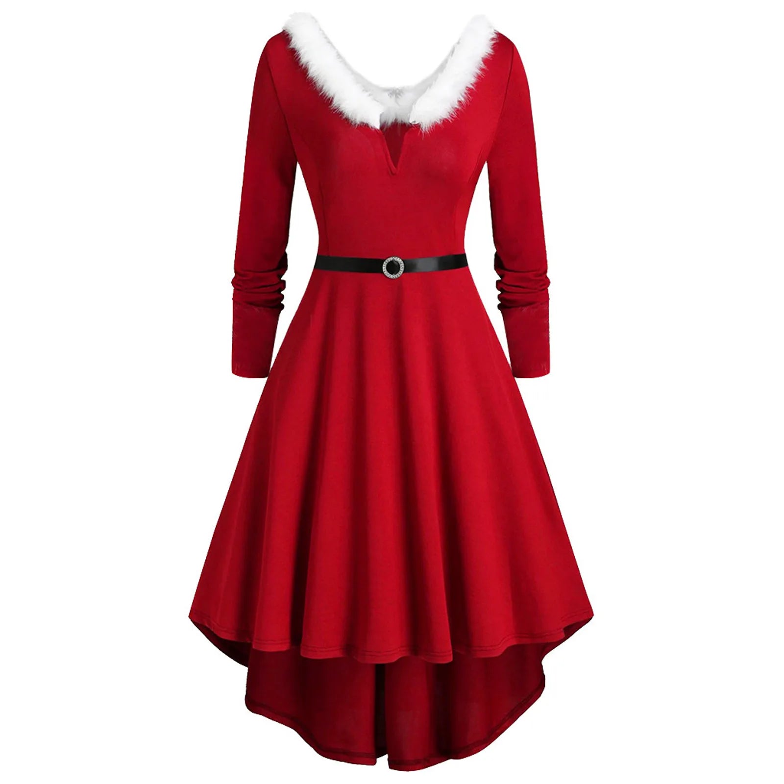 Plus Size Sexy V-Neck Christmas Dress - Image 3