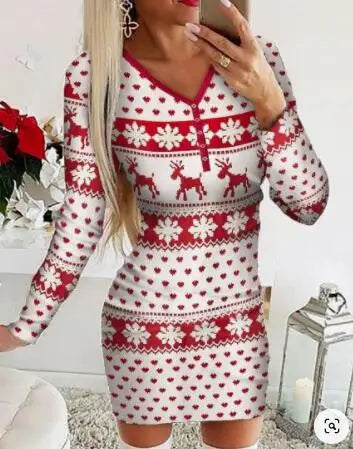 Chic Plaid Print Christmas Mini Dress - Image 30