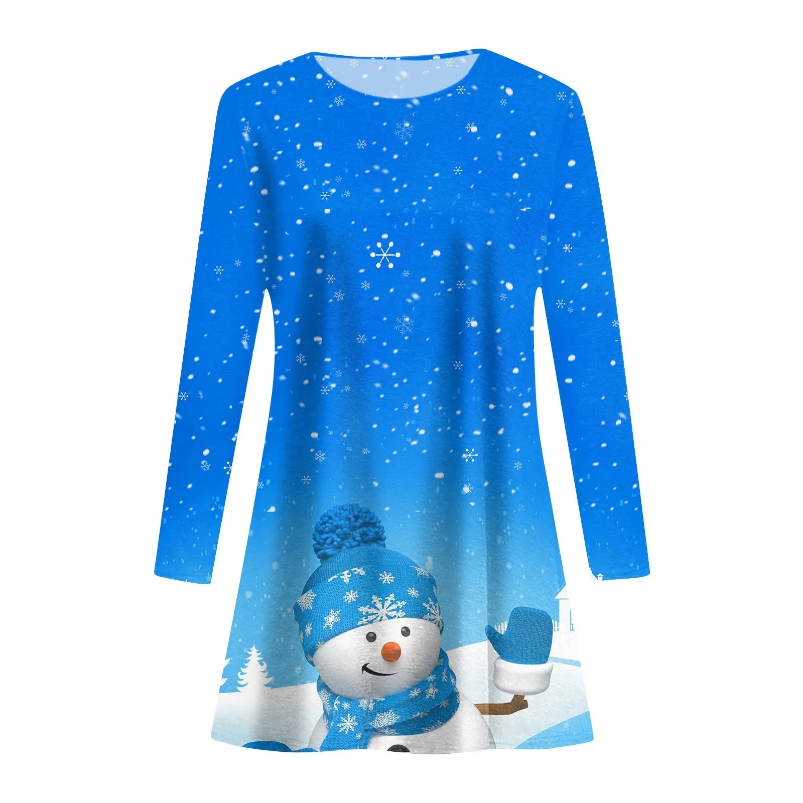 Festive Deer Print Mini Dress for Christmas Parties - Image 10