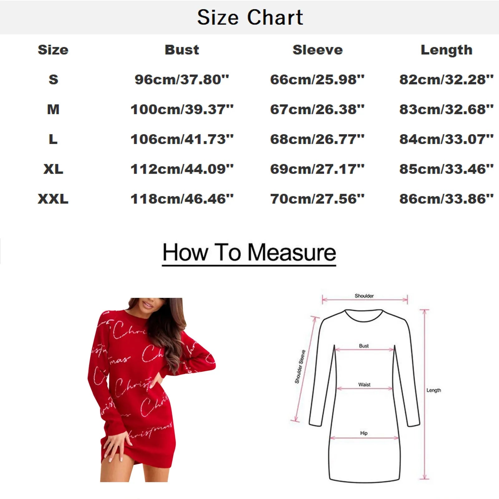 Cozy Christmas Women's O-Neck Knit Mini Dress - Image 7