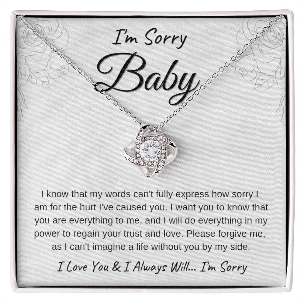 I'm Sorry Baby | Love Knot Necklace – TenderWhispers