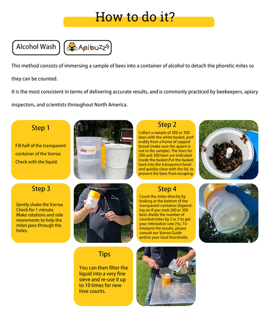 powdered sugar mite test - bee raising equipment