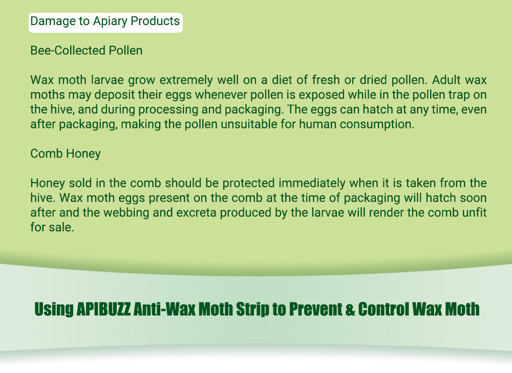 APIBUZZ Wax Moth Treatment Strips | 6-Count Pack