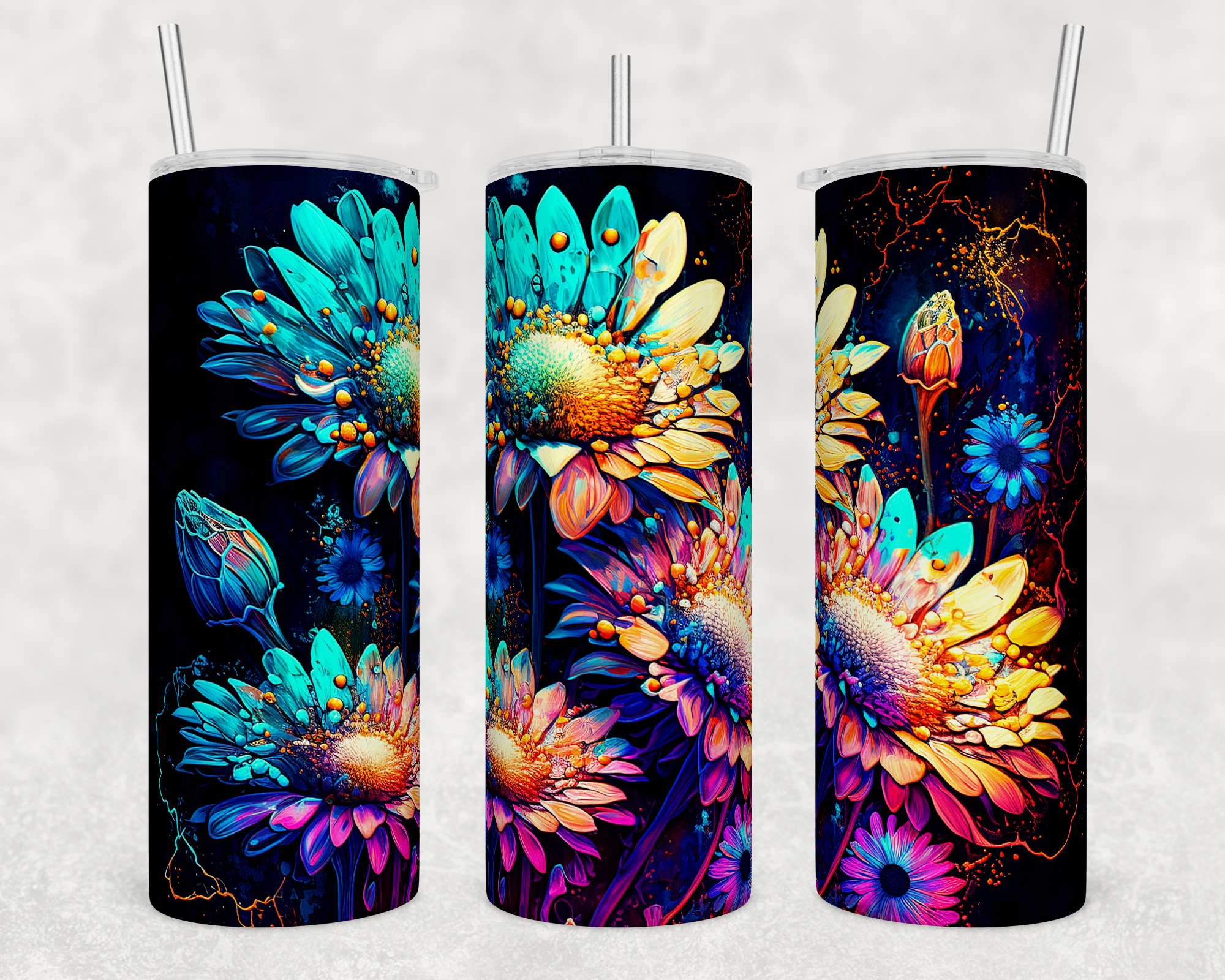 ColorBlock Multi Daisy Tumbler – A Blissfully Beautiful Boutique