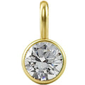 Clear crystal round birthstone necklace