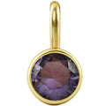 Round amethyst pendant necklace