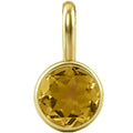 citrine round pendant necklace