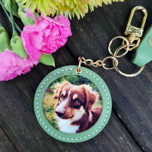 Custom Pet Portrait 3D Engraved Leather Handbag, Personalized Handbag, Hand Painted Bag for Pet Lovers