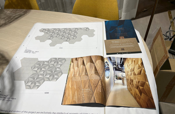 Uniek wandontwerp houten wandpanelen FORM AT WOOD | Wallmakers