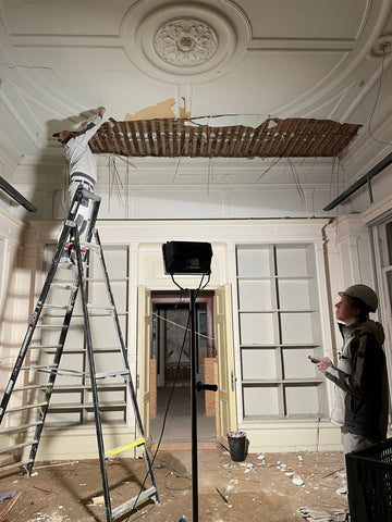 Lijsten plafond restauratie grachtenpand Amsterdam met Partner