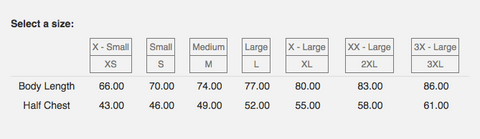 Size Guide 