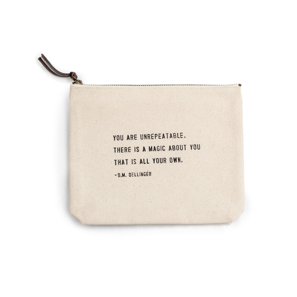 Canvas Zip Bag - Coco Chanel  Don't Be Like the Rest of Them Darling -  Moss & Embers Home Decorum