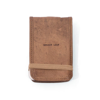 bucket list mini leather journal