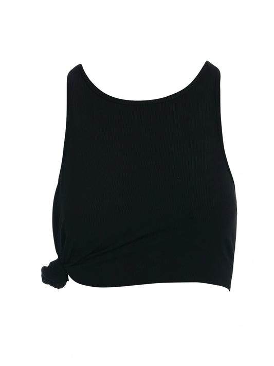 Naked Wardrobe micro modal draped halterneck crop top in black - part of a  set - ShopStyle