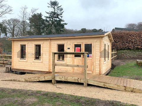 log cabin tea room for the national trust