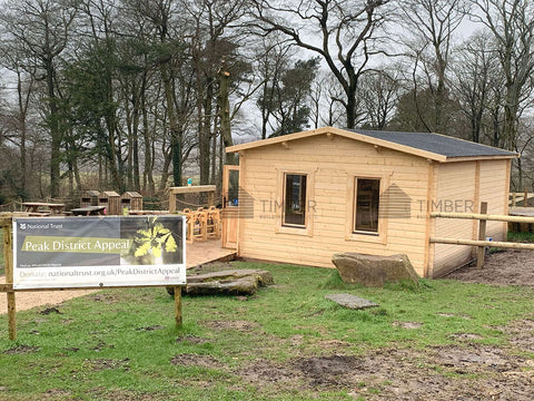 log cabin for the national trust