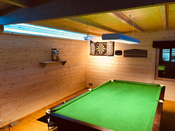 Games Room in Fleetwood-timber-building-specialists snooker table 2