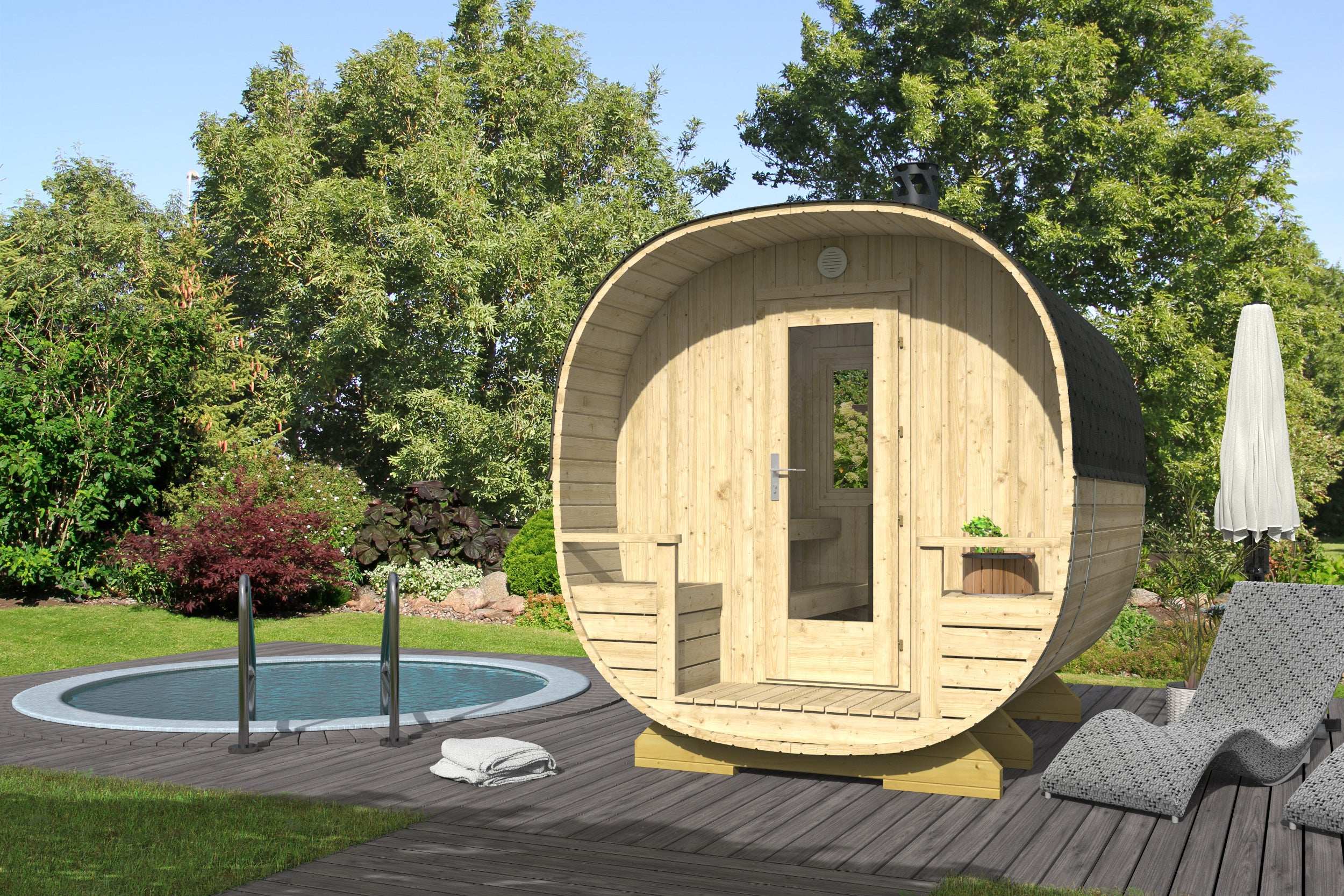 NOKIA Barrel Sauna | 2.4x2.7m