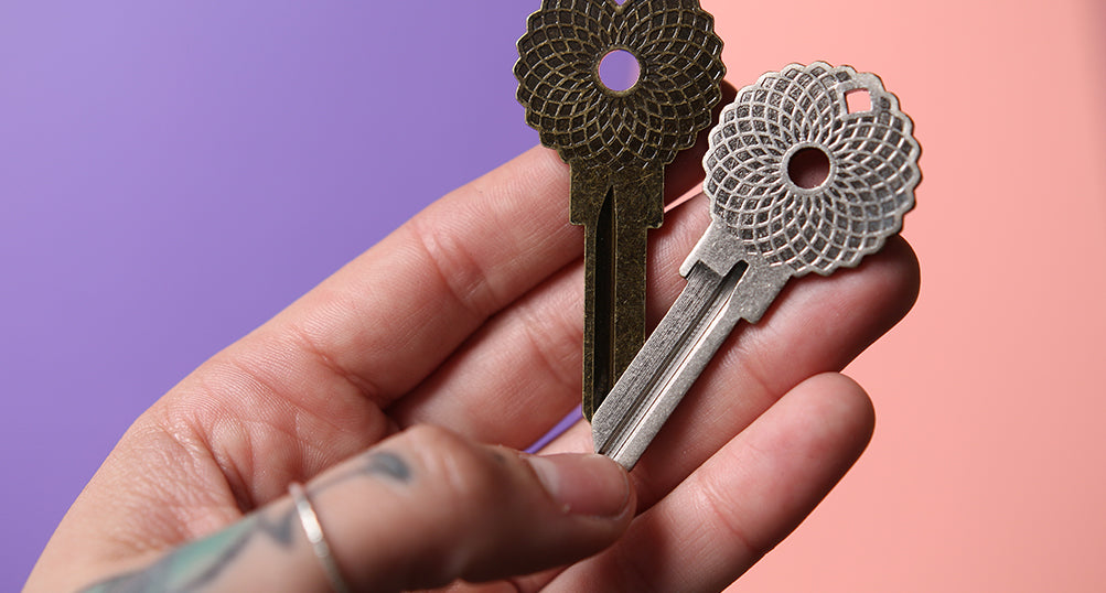 Geometric Blank House Key