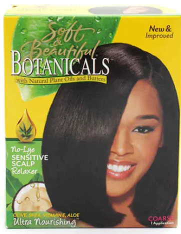 Hair Straightening Treatment Shine Inline Soft & Beautiful Botanicals Relaxer Kit Coarse