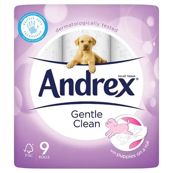 Andrex Gentle Clean 9 Rolls (Pack of 5)