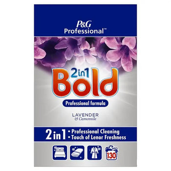 Bold Lessive Professionnelle en Poudre 2en1 Lavande & Camomille 8kg 130 Doses