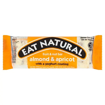 Eat Natural Fruit & Nut Bar Almond & Apricot with a Yoghurt Coating 50g (Case of 12)