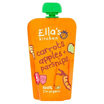 Ella's Kitchen Organic Carrots Apples + Parsnips Pouch 4+ Months 120g (Pack Of 7)