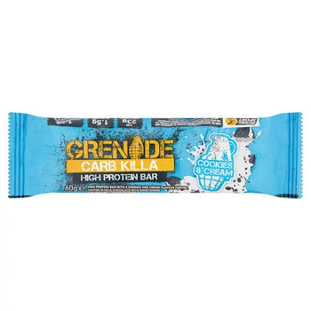 Grenade Carb Killa Barre hyperprotéinée Biscuits et crème 60 g (caisse de 12)