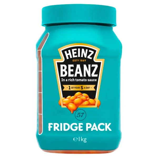 Heinz Beanz Kühlschrankpackung 1 kg. Im wiederverschließbaren Kühlschrank