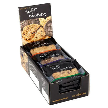 Lichfields Assorted Giant Soft Cookies 18 x 60 g (Karton mit 18 Stück)