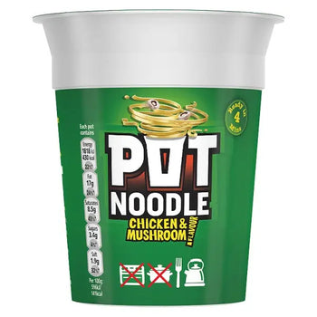 Pot Noodle Poulet & Champignons Standard 90g (Carton de 12)